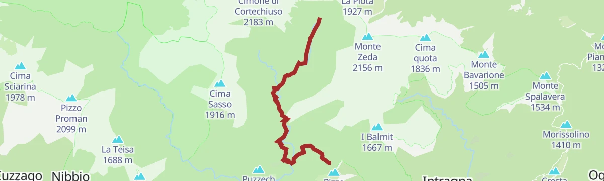 Route map: Via Geoalpina: Tappa 3 Alpe Curgei